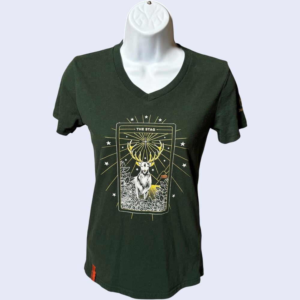 Jägermeister S Y2K The Stag Tarot Tee Olive Green
